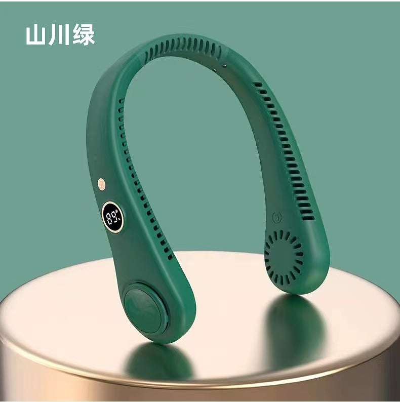 Neck-hanging fan